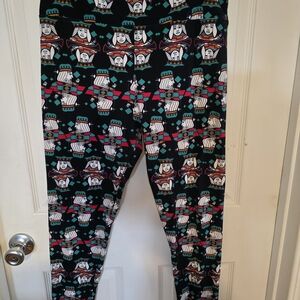 LuLaRoe Black and White Graphic Leggings